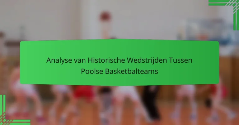 Analyse van Historische Wedstrijden Tussen Poolse Basketbalteams