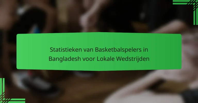 Statistieken van Basketbalspelers in Bangladesh voor Lokale Wedstrijden
