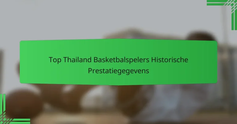 Top Thailand Basketbalspelers Historische Prestatiegegevens